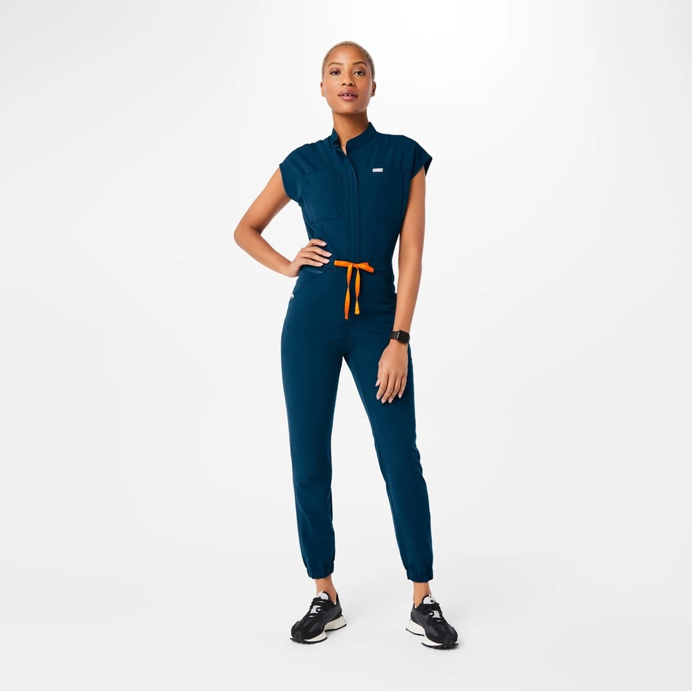FIGS Women's Deep Reef Rafaela - Cargo ScrubJumpsuit - S NEW WITH TAGS